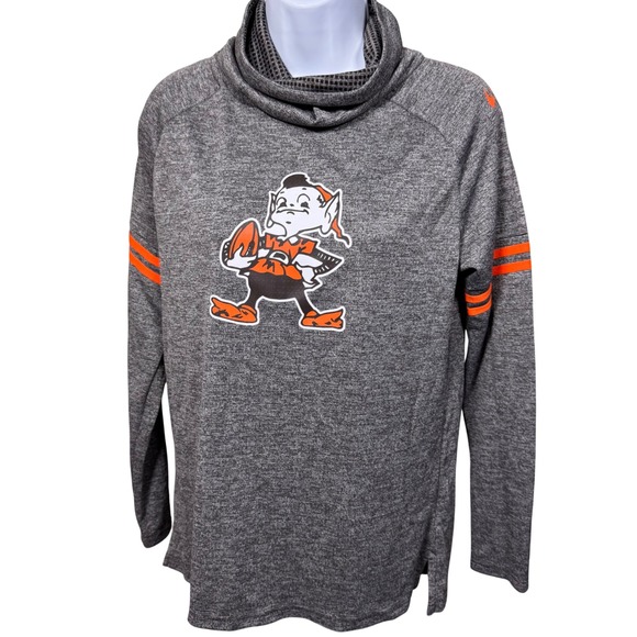 Nike Tops - Nike Cleveland Browns Women's Cowl Neck Long Sleeve Shirt S NFL Brownie Elf